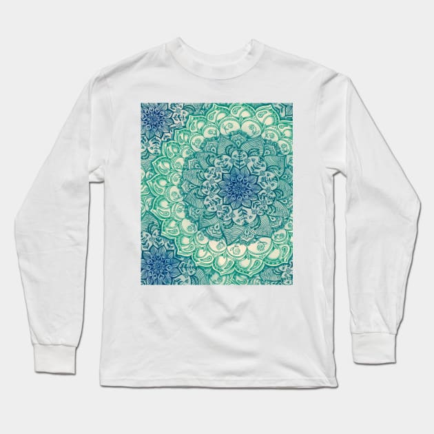 Emerald Doodle Long Sleeve T-Shirt by micklyn